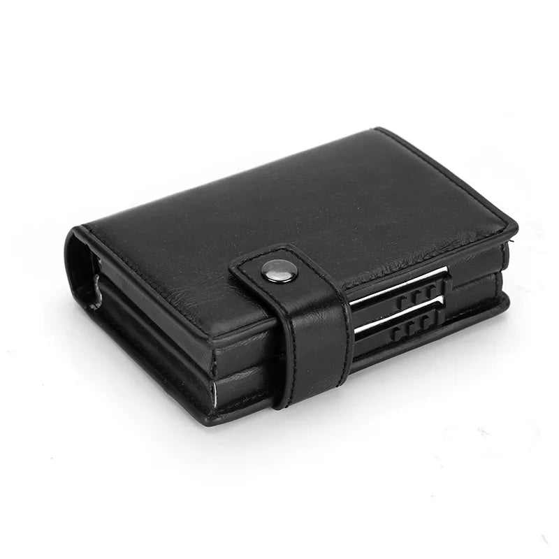 Deluxe Dual Pop Up Credit Card Wallet Holder With Note Storage - Tan