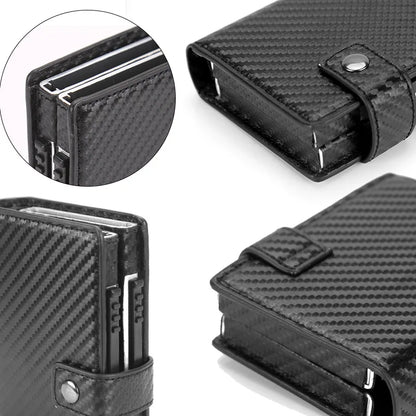 Deluxe Dual Pop Up Credit Card Wallet Holder With Note Storage - Tan