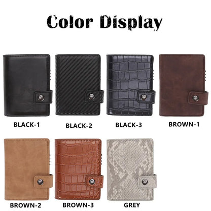 Deluxe Dual Pop Up Credit Card Wallet Holder With Note Storage - Tan