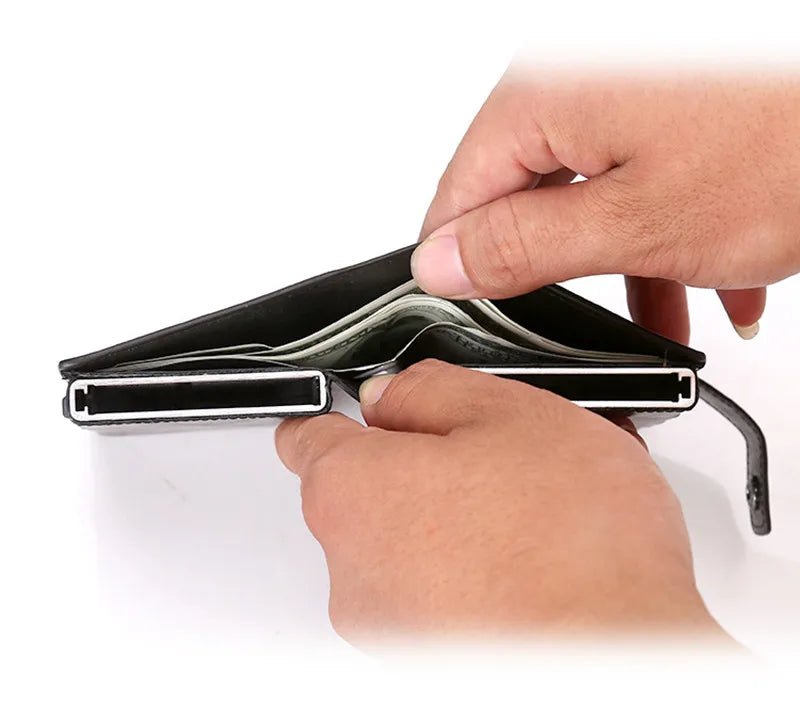 Deluxe Dual Pop Up Credit Card Wallet Holder With Note Storage - Tan