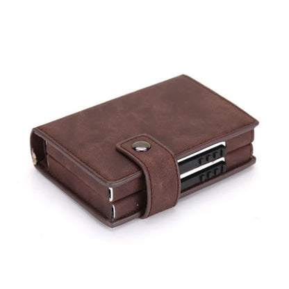 Deluxe Dual Pop Up Credit Card Wallet Holder With Note Storage - Tan