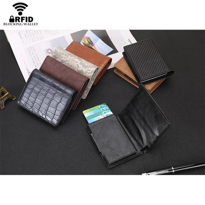 Deluxe Pop Up Credit Card Wallet Holder With Note Storage - Black