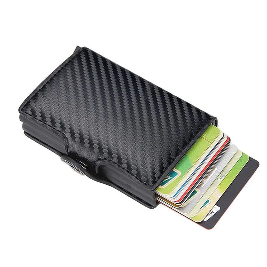 Nano Dual Pop Up Credit Card Wallet Holder - Carbon Black