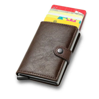 Nano Plus Pop Up Credit Card Holder Wallet - Coffee