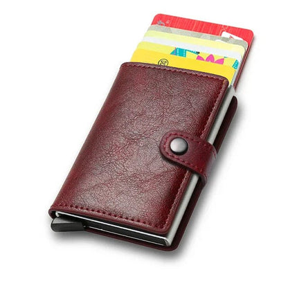 Nano Plus Pop Up Credit Card Holder Wallet - Red