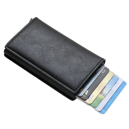 Nano Slimline Pop Up Credit Card Holder Wallet - Black