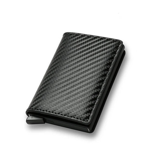 Nano Slimline Pop Up Credit Card Holder Wallet - Black Carbon