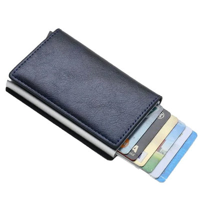 Nano Slimline Pop Up Credit Card Holder Wallet - Blue