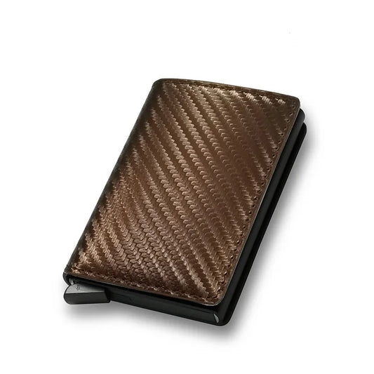 Nano Slimline Pop Up Credit Card Holder Wallet - Bronze Carbon