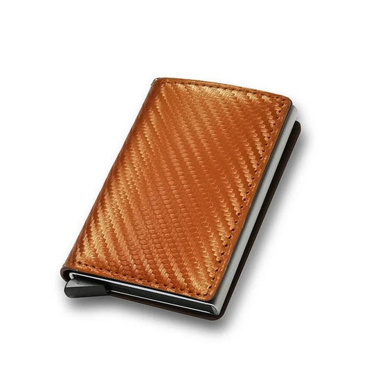 Nano Slimline Pop Up Credit Card Holder Wallet - Gold Carbon