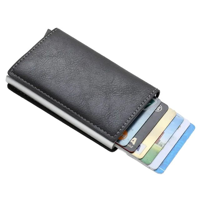 Nano Slimline Pop Up Credit Card Holder Wallet - Grey