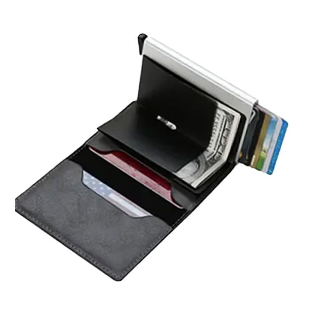 Nano Slimline Pop Up Credit Card Holder Wallet - Grey