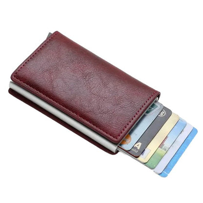 Nano Slimline Pop Up Credit Card Holder Wallet - Red