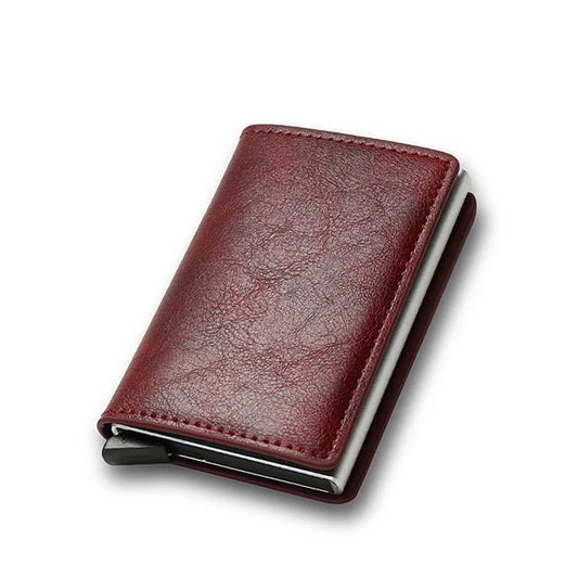 Nano Slimline Pop Up Credit Card Holder Wallet - Red